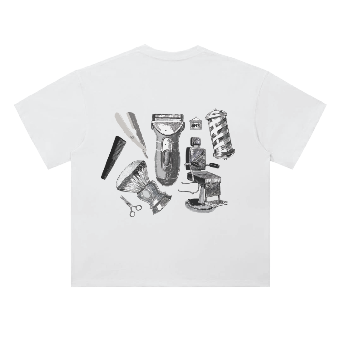 "I DONT TRAP I CUT HAIR" Drop Shoulder T-Shirt