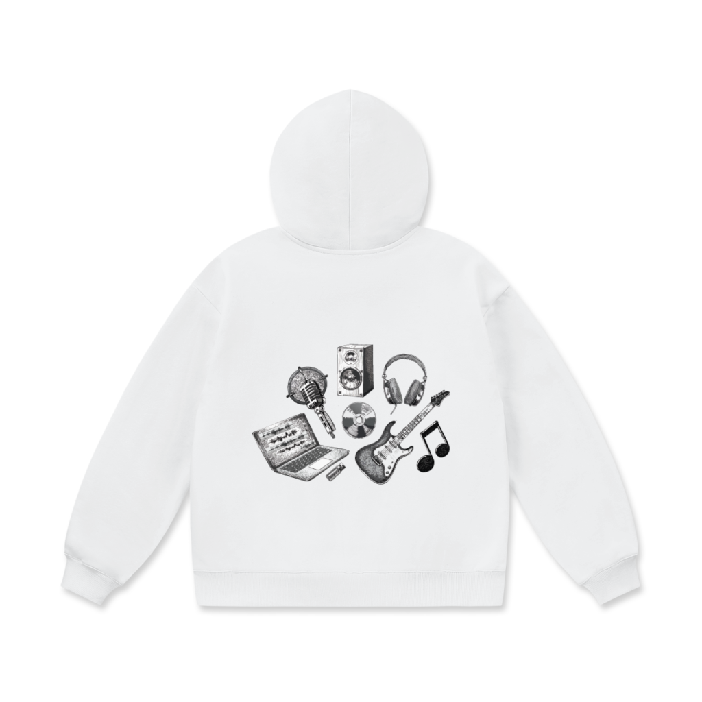 "I DONT TRAP I MAKE MUSIC" Oversize Heavyweight Fleece Hoodie