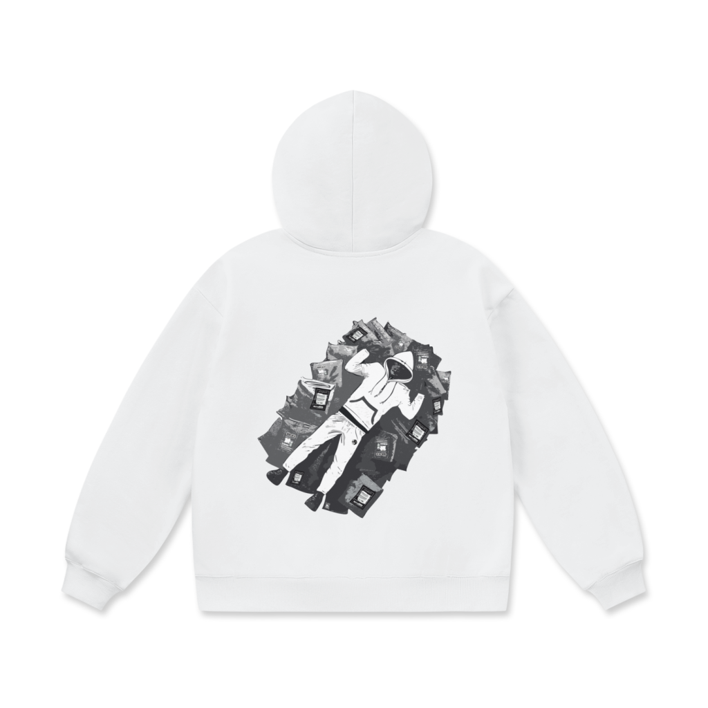 "I DONT TRAP I SELL CLOTHES" Oversize Heavyweight Fleece Hoodie