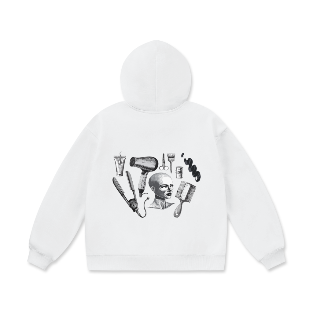 "I DONT TRAP I DO HAIR" Oversize Heavyweight Fleece Hoodie