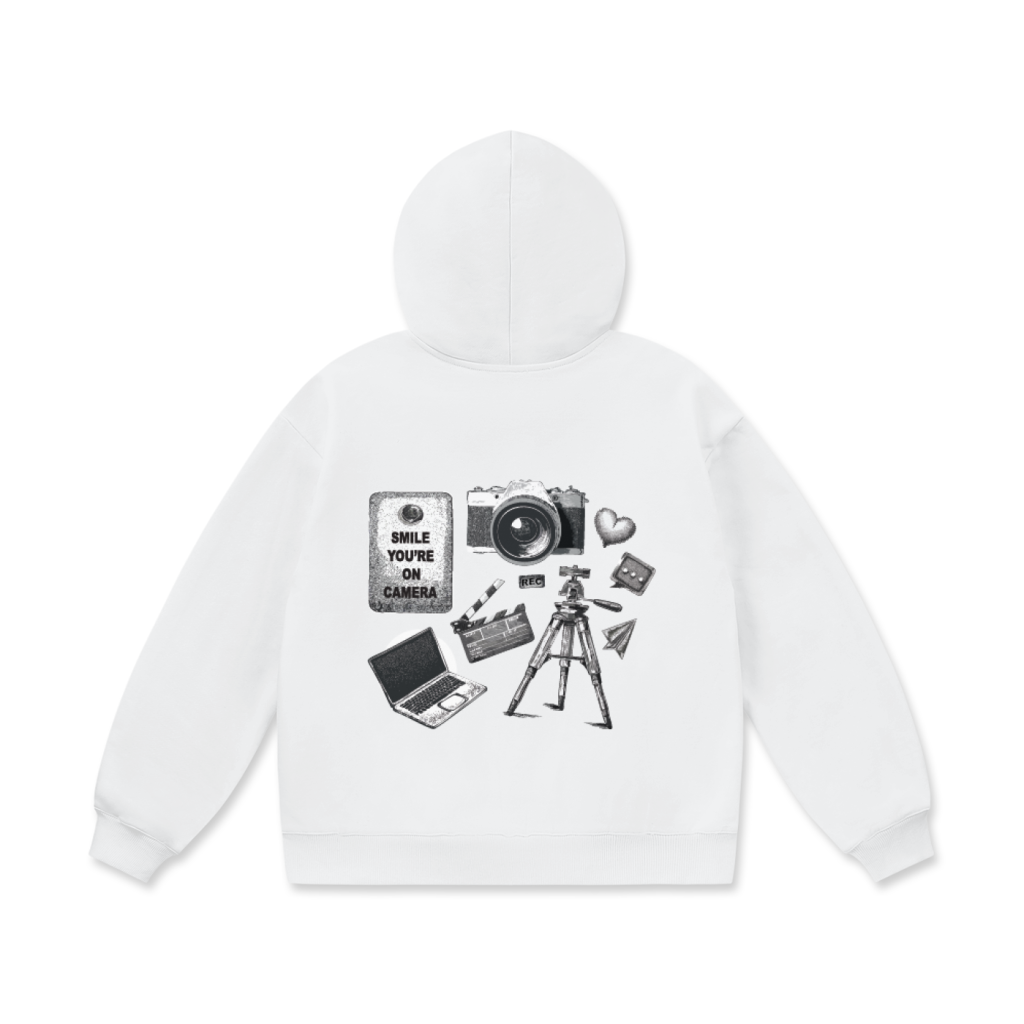 "I DONT TRAP I CREATE CONTENT" Oversize Heavyweight Fleece Hoodie