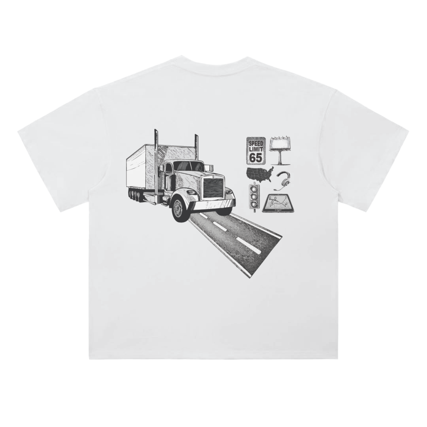 "I DONT TRAP I DRIVE TRUCKS" Drop Shoulder T-Shirt